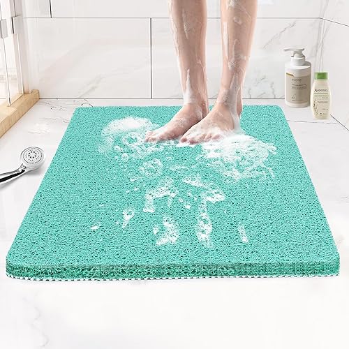 Joyhalo Tapetes de ducha antideslizantes para personas mayores, 24 x 24 pulgadas, tapete de baño antideslizante para ducha interior, tapetes de baño