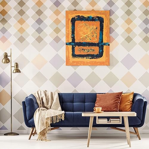 Miniatura 3 de CARREAU - Plantilla de plástico reutilizable para azulejos, geométricos marroquíes, pared de suelo (17.7 x 17.7 pulgadas)