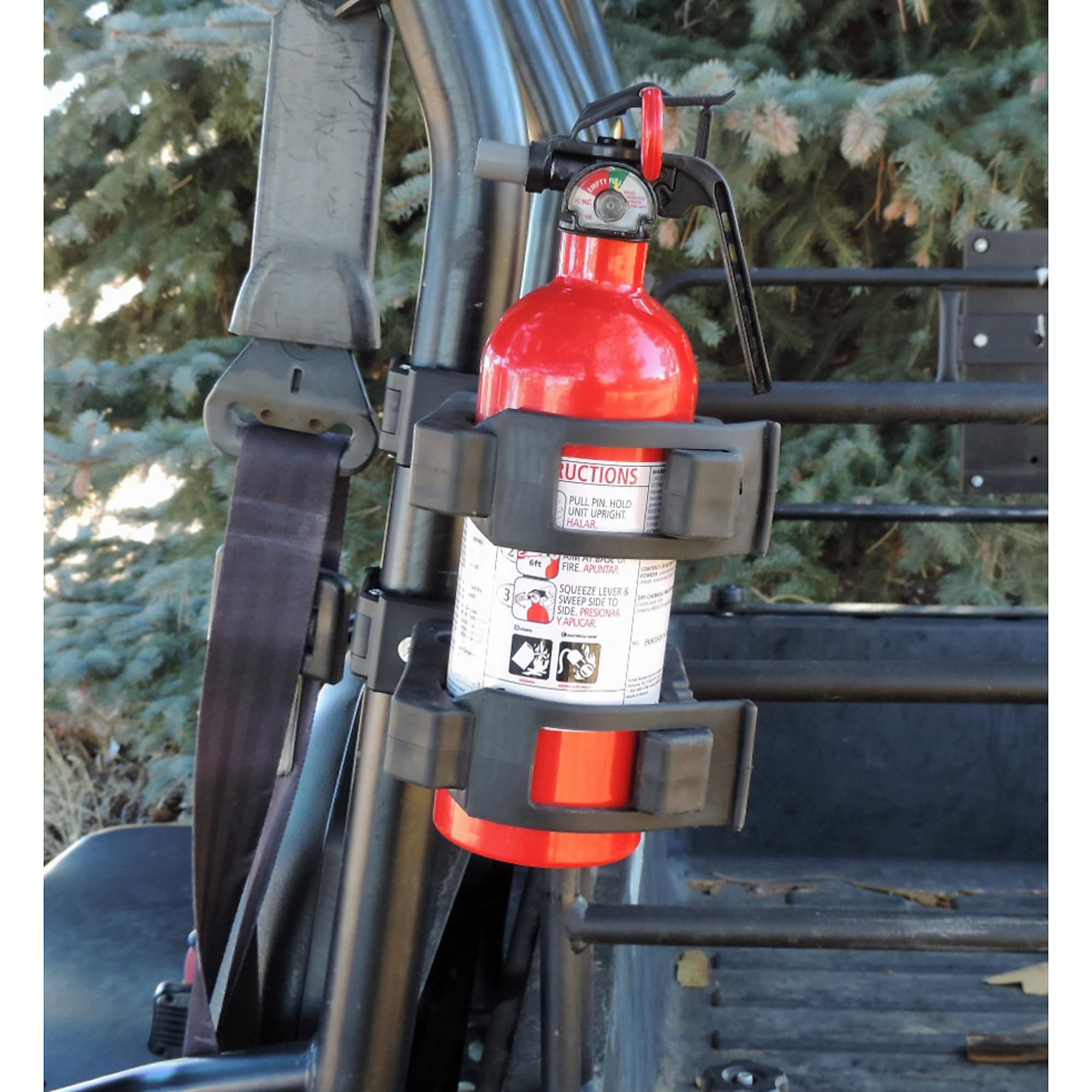 UTV Fire Extinguisher Mount Bracket R-3038 Fits Round Roll Bars Found on Most UTV's