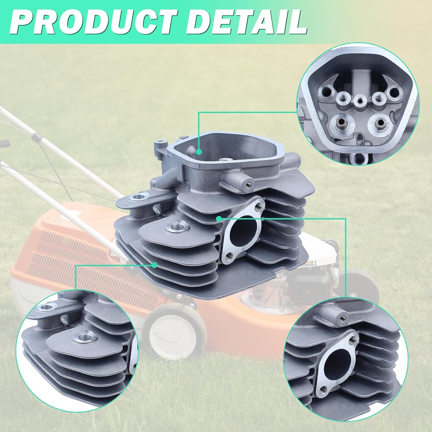 Adefol Cylinder Head Spring Valve Plate Kit for Honda GX390 13HP GX340 11HP Gasoline Engine with Valve Cover Gasket Cylinder Head Gasket Push Rod Guide Plate Inlet Exhaust Valve Spring Valve Rocker