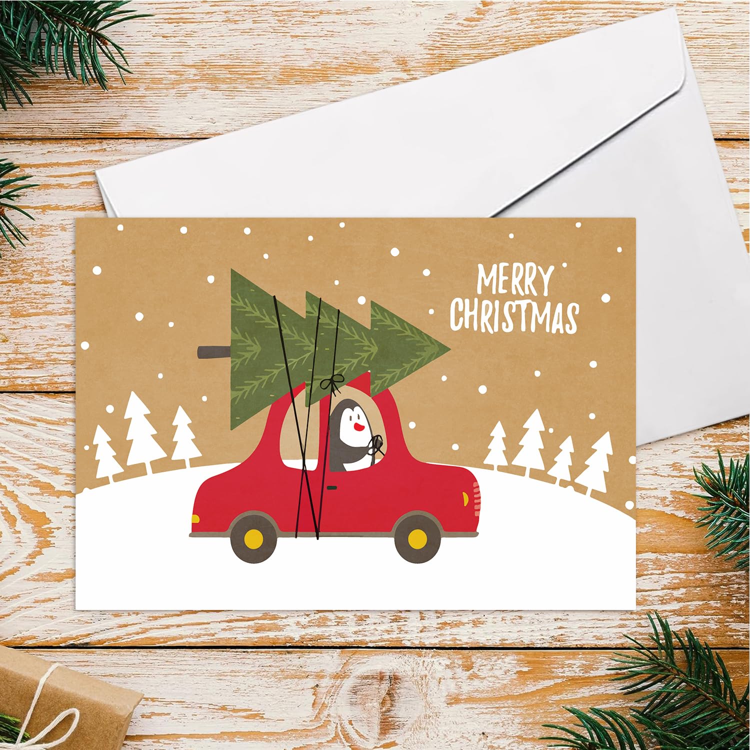 24 Biglietti Di Auguri Di Natale Con Buste - Cartoline Formato 20x15cm - Design Unisex Per Familiari, Amici E Colleghi