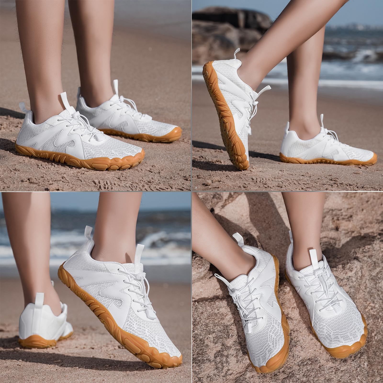 AONEGOLD Scarpe a Piedi Nudi da Uomo Donna Antiscivolo Scarpe de Trail Running Unisex Barefoot Minimaliste Leggere Scarpe da Camminare Gr.36-47