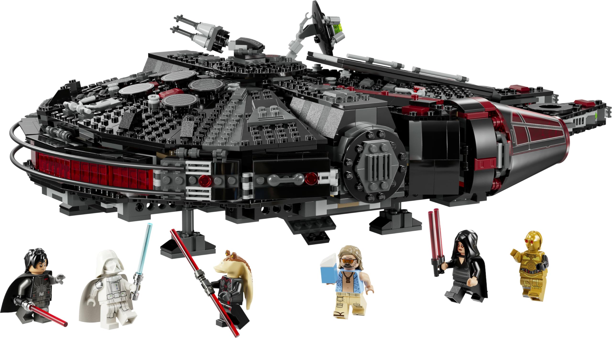 LEGO Star Wars 75389 Der Dunkle Falke – Spielzeug zum Ausstellen mit federbetriebenen Shootern, Kanonen und 6 Minifiguren, darunter C-3PO – Geschenk für Jungen ab 10 Jahren und Erwachsene