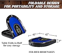 Vista 7 de Barrington Poker - Mesas de Póquer Plegables de Múltiples Estilos y Tableros de Mesa de Póquer/Colección de Mesa de Comedor, Mesas con Rieles