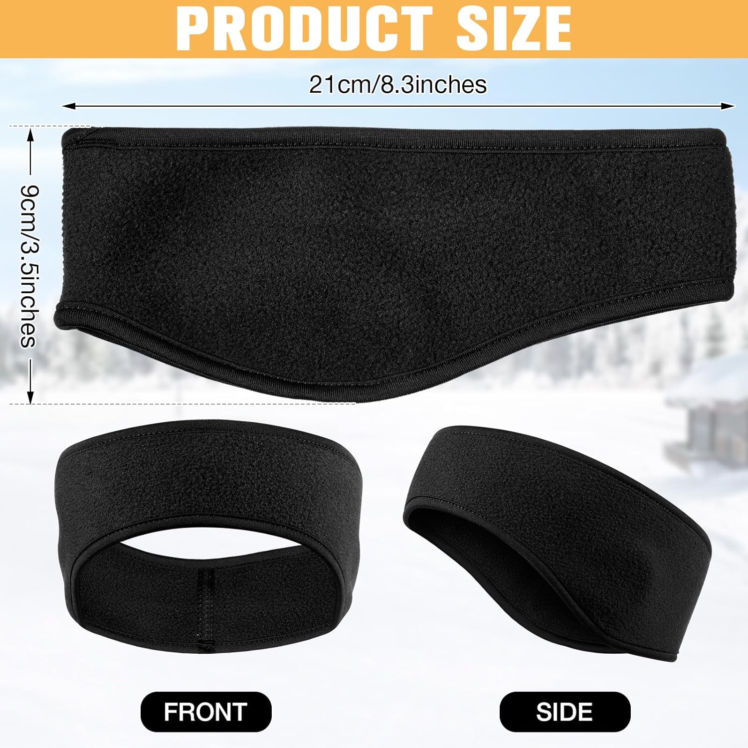 Syhood 4 Pieces Kids Fleece Headband Winter Ear Headbands Warmer Ear Muff for Child Outside Sporting Running - Image 2