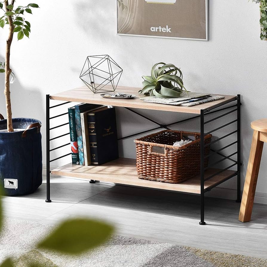 Amazon｜ワイエムワールド ユニットシェルフ WiLL 2段 シェルフ 幅82cm