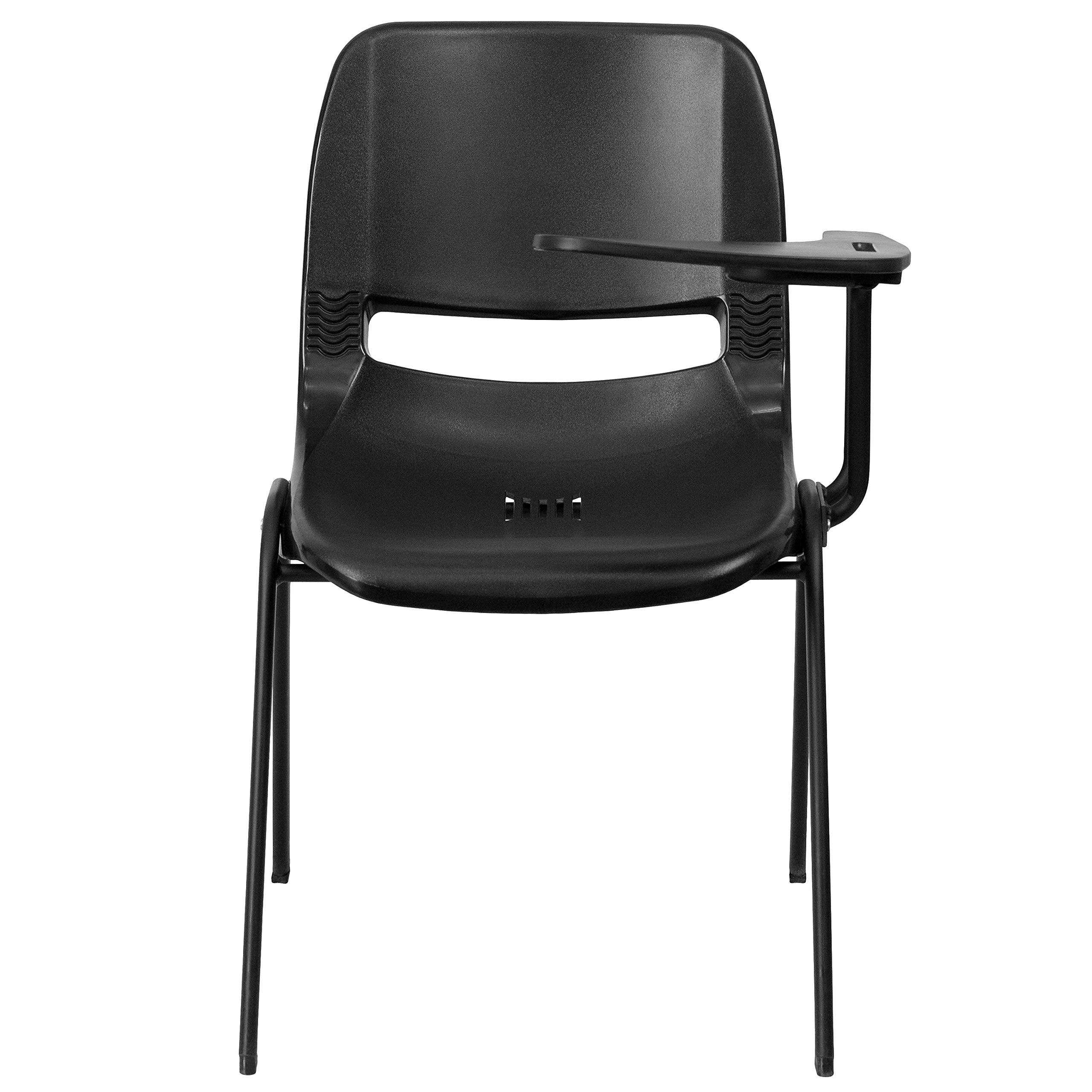 Amazon.com: Flash Furniture Black Ergonomic Shell Chair with Left
