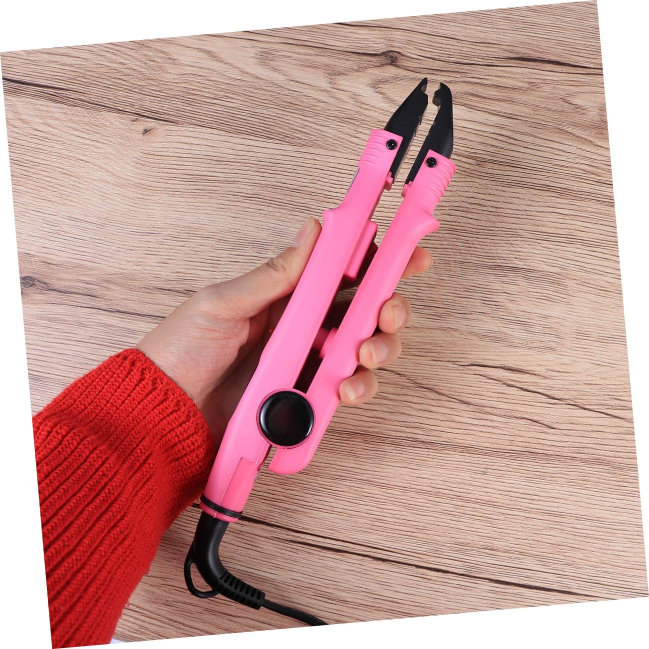 Connecteur Capillaire Rose à Température Constante LED, Fer à Souder pour Extensions de Cheveux, Chauffage Rapide, ABS et Fer, 1 Pièce
