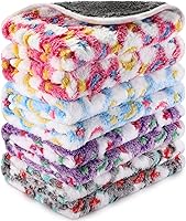 Reginary 4-Pack Waterproof Guinea Pig Blankets - Washable Fleece Cage Liners, Reusable Pee Pads for Hamsters, Rabbits (Moon Star, 24x47 Inch)