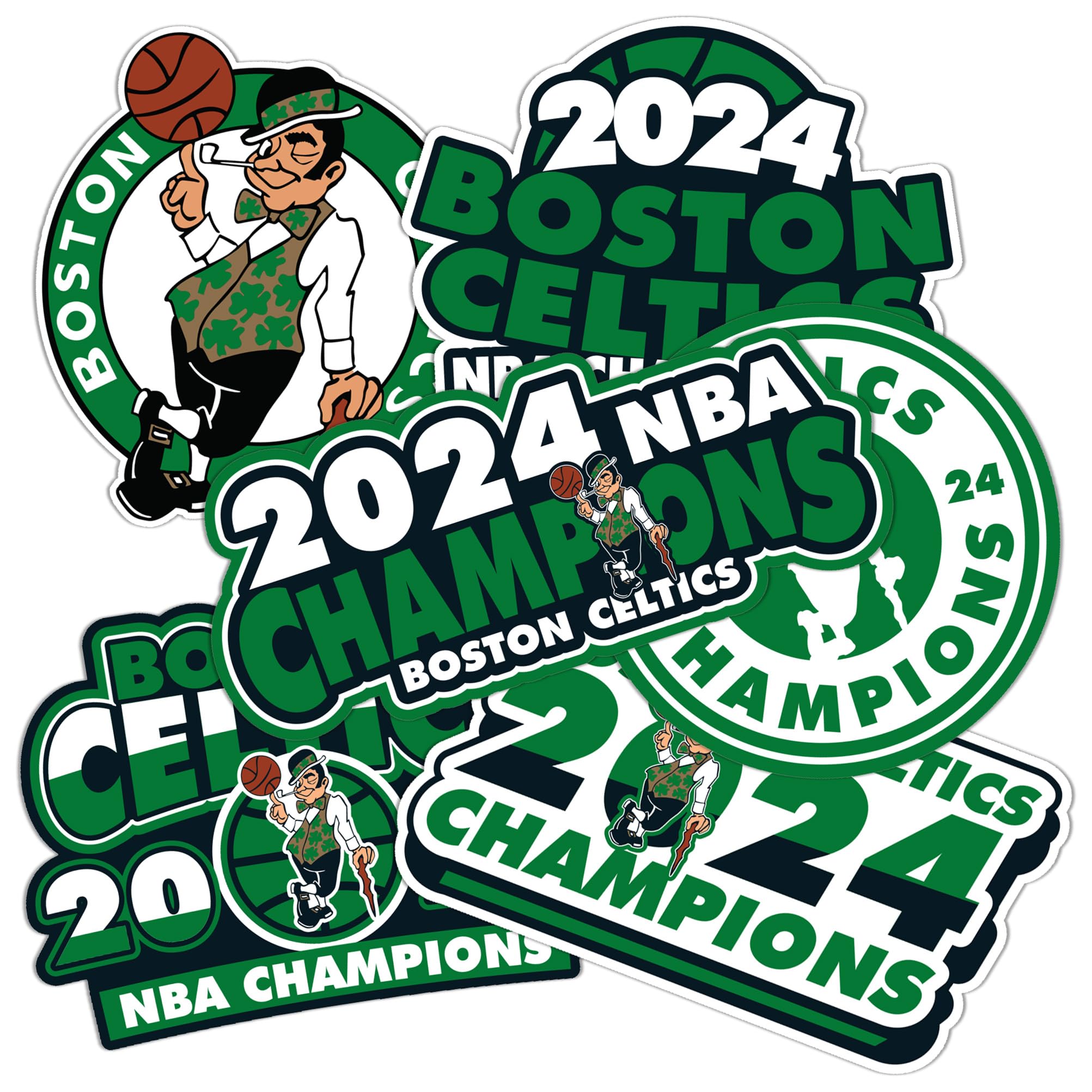 Desert Cactus Boston Celtics 2024 Champions Championship NBA Officially Licensed Sticker Vinyl Decal Laptop Water Bottle Car Scrapbook (2024 Champions