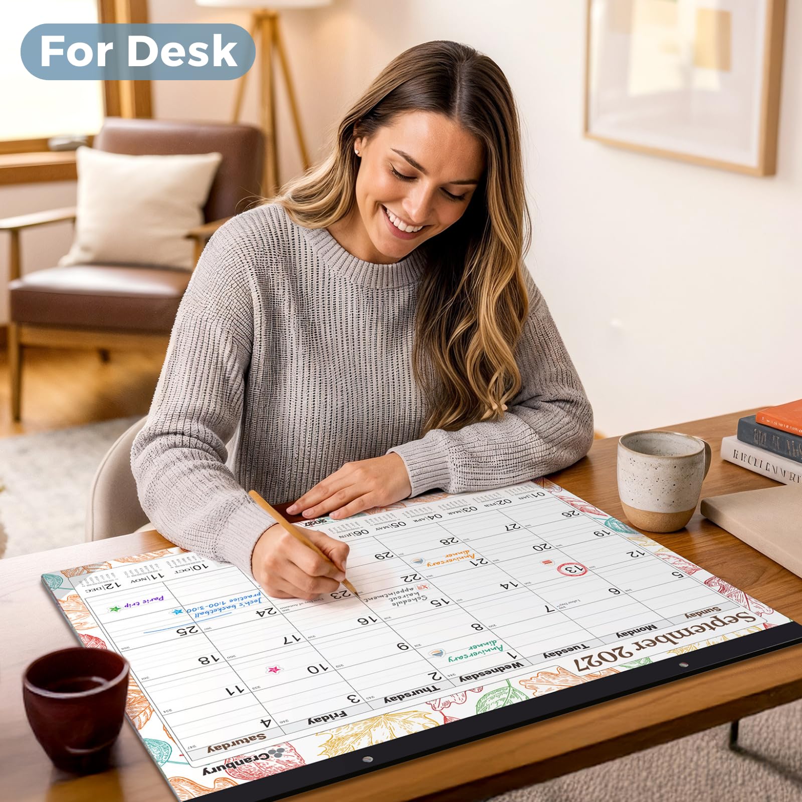 Schreibtischunterlage Kalender Endar mit Stick ers