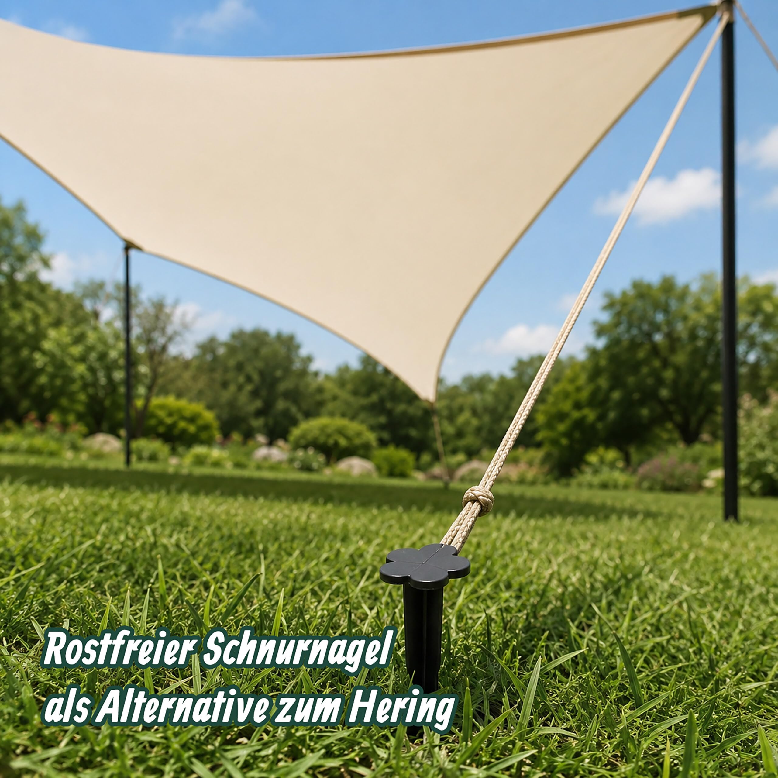 Relaxdays Erdnägel Kunststoff 11cm 1000er Set Bodenanker, schwarz