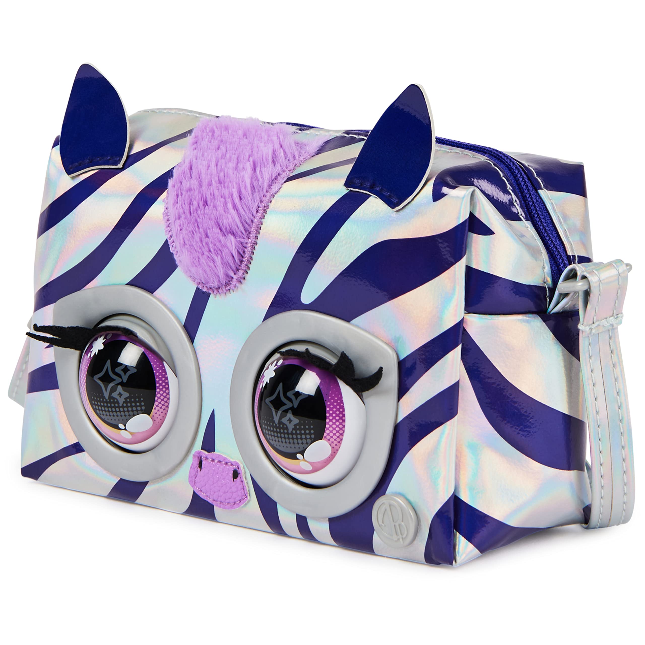 Purse Pets, Metallic Mood, Rebel Stripez, Animal et Sac à bandoulière interactif avec Plus de 30 Effets sonores et réactions, Jouets pour Filles