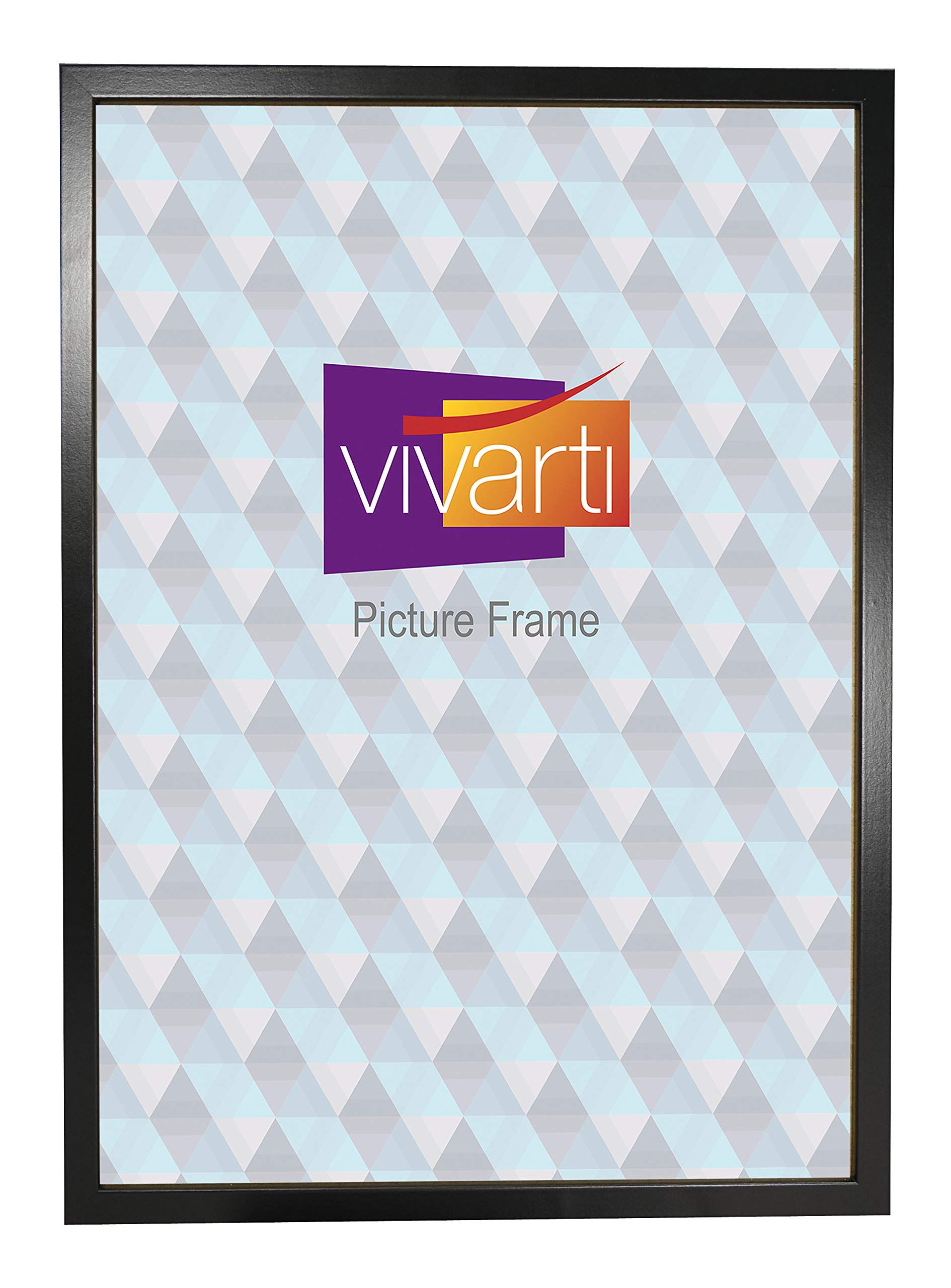 Vivarti Thin Matt Black Box Picture Photo Frame 50 x 60 cm