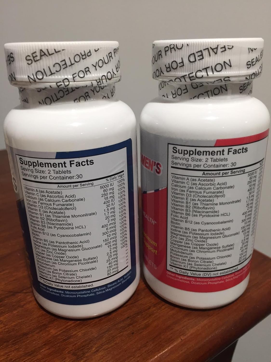 Set Full 4 Mens & Full 4 Womens Multivitamin/Multimineral Supplement Maximun Nutritional Support (120 Tablets) Complejo multivitaminico Hombre y Mujer