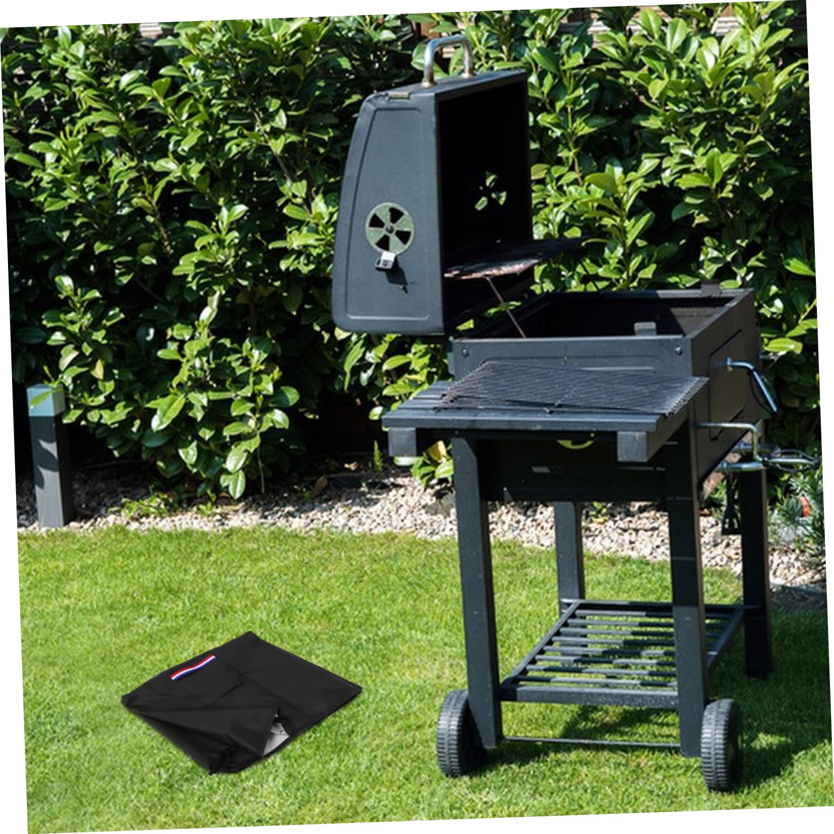 Toyvian Quadratische Feuerschalenabdeckung Für Gartenmöbel Schutz Vor Regen Sonne Robuste Konstruktion Sicherer Sitz Mit Kordelzug Für Außenkamine Und Terrassenmöbel