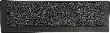 CLEAN MACHINE 10376927 Filigree Dirt Trapper Stair Treads, 8.5" x 29.5", Flint, 2 Pack