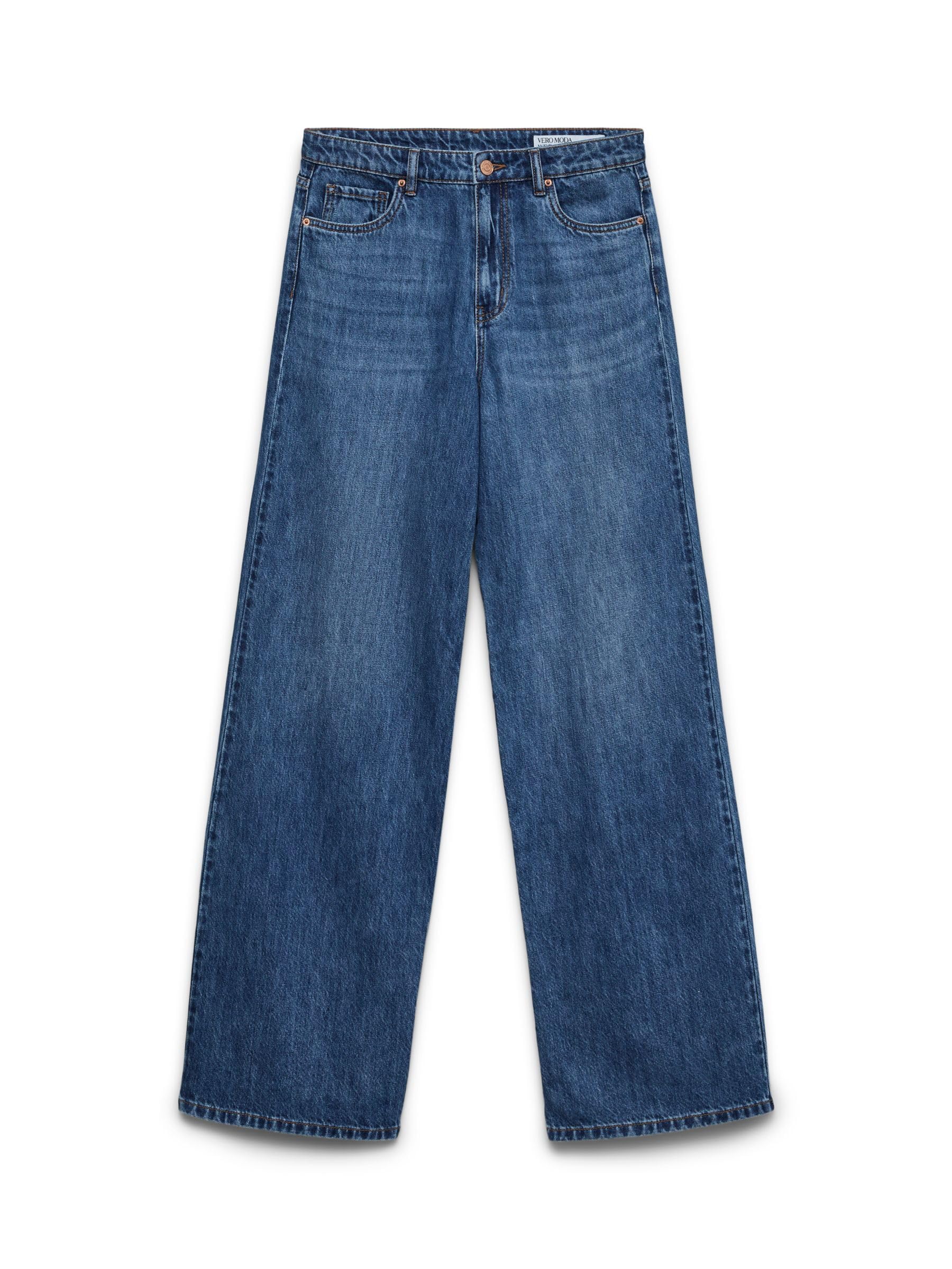 VERO MODA Female Jeans VMVEGA Hohe Taille Weiter Beinschnitt Jeans