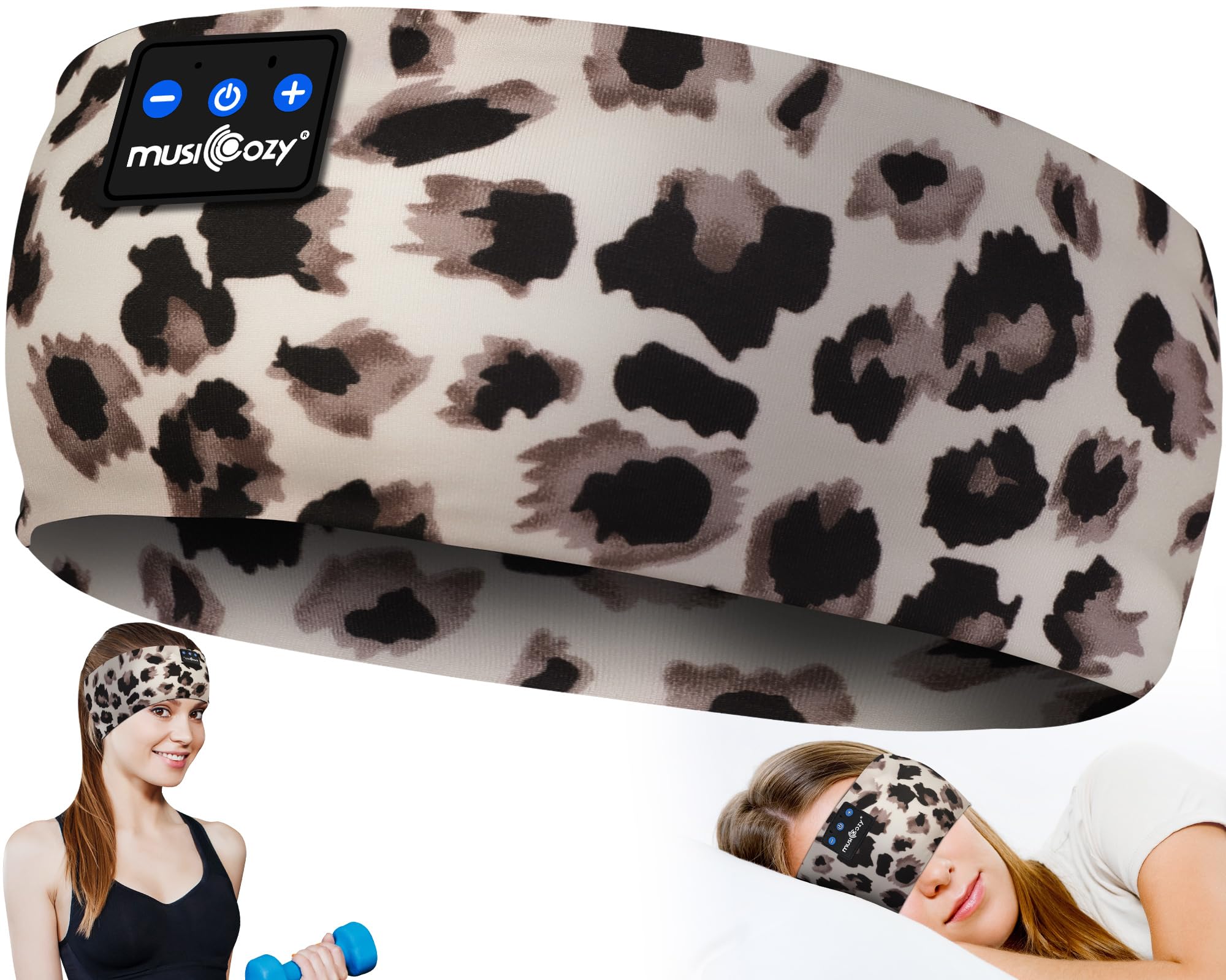 MUSICOZY Sleep Headphones, Bluetooth 5.2 Headband Headphones Wireless Earbuds Earphones with HD Stereo Speakers for Running Workout Jogging Yoga Gift