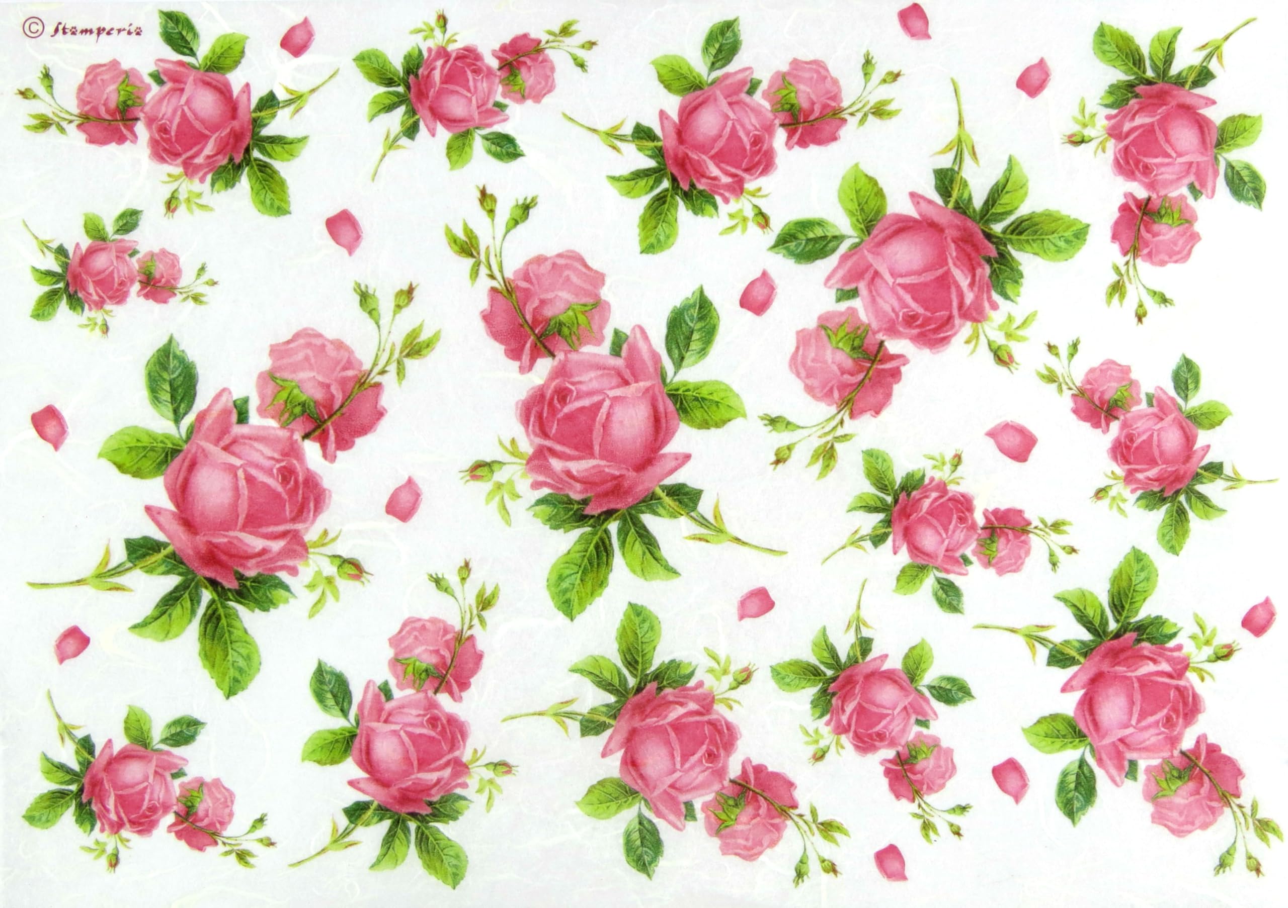 Stamperia Various A4 Rice Paper For Decoupage - Floral Butterflies Design