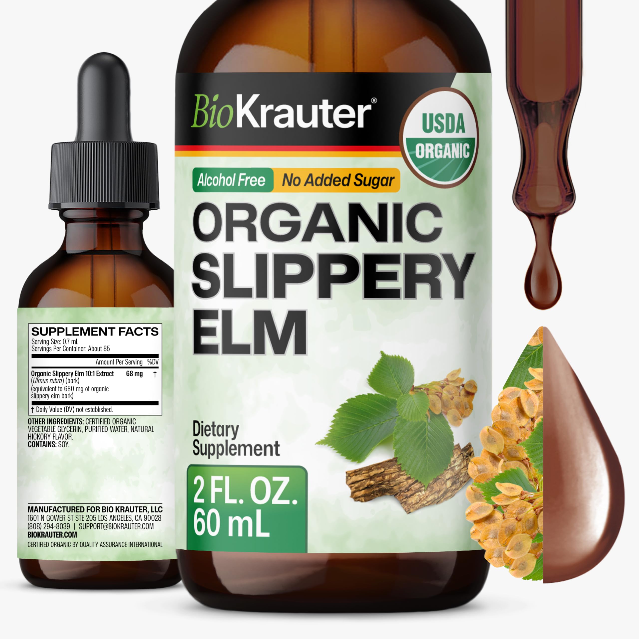 USDA Organic Slippery Elm for Digestive Support, Lung & Throat - 4 Fl.Oz — Amazon image 10