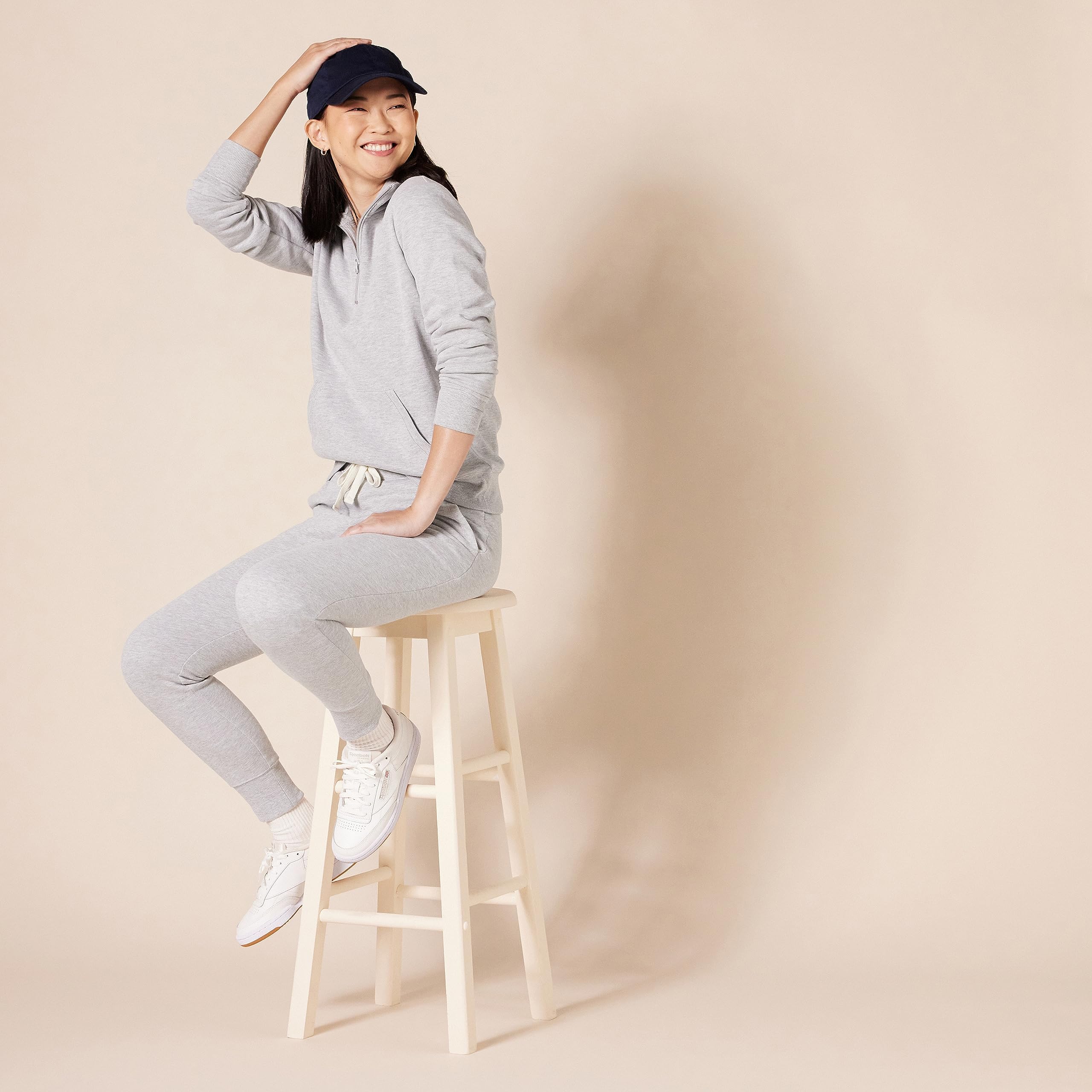 Amazon Essentials Top in Pile con Cerniera a Un Quarto a Maniche Lunghe (Disponibile in Taglie Forti) Donna