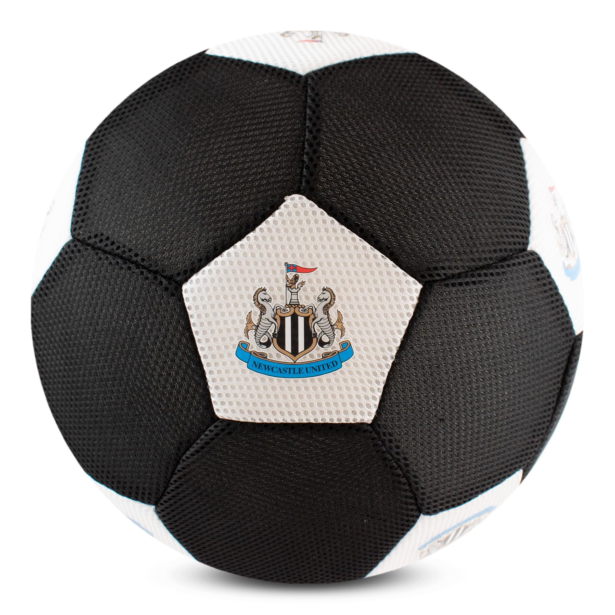 Hy-Pro Officially Licensed Newcastle United Giant 14in Mesh Ball - Soft & Bouncy Lightweight Multi-Sport Ball for Indoor and Outdoor Football Games - With Logo and Club Colours