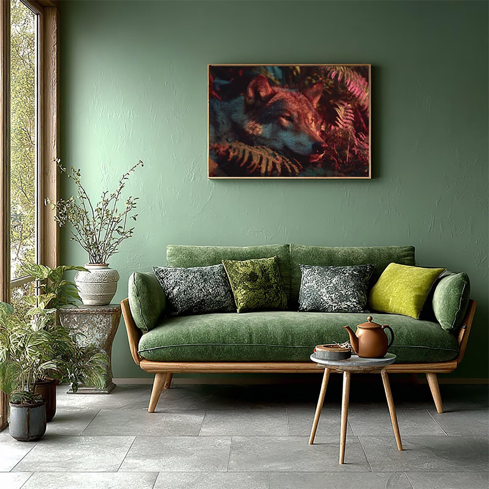 Drewniane puzzle 156 x 105 cm, wilk jigsaw dla dorosłych, 5000 elementów, z pudełkiem, wymagająca gra w puzzle, prezent dla nastolatków, odpowiednie dla mężczyzn i kobiet, 0-6259