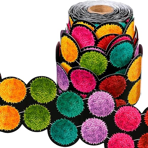 Vista 60 de Panelee Borde inspirador de confeti de 68.9 pies, borde de tablón de anuncios, mariposas, flores, abeja, espacio, inspirador, linda decoración