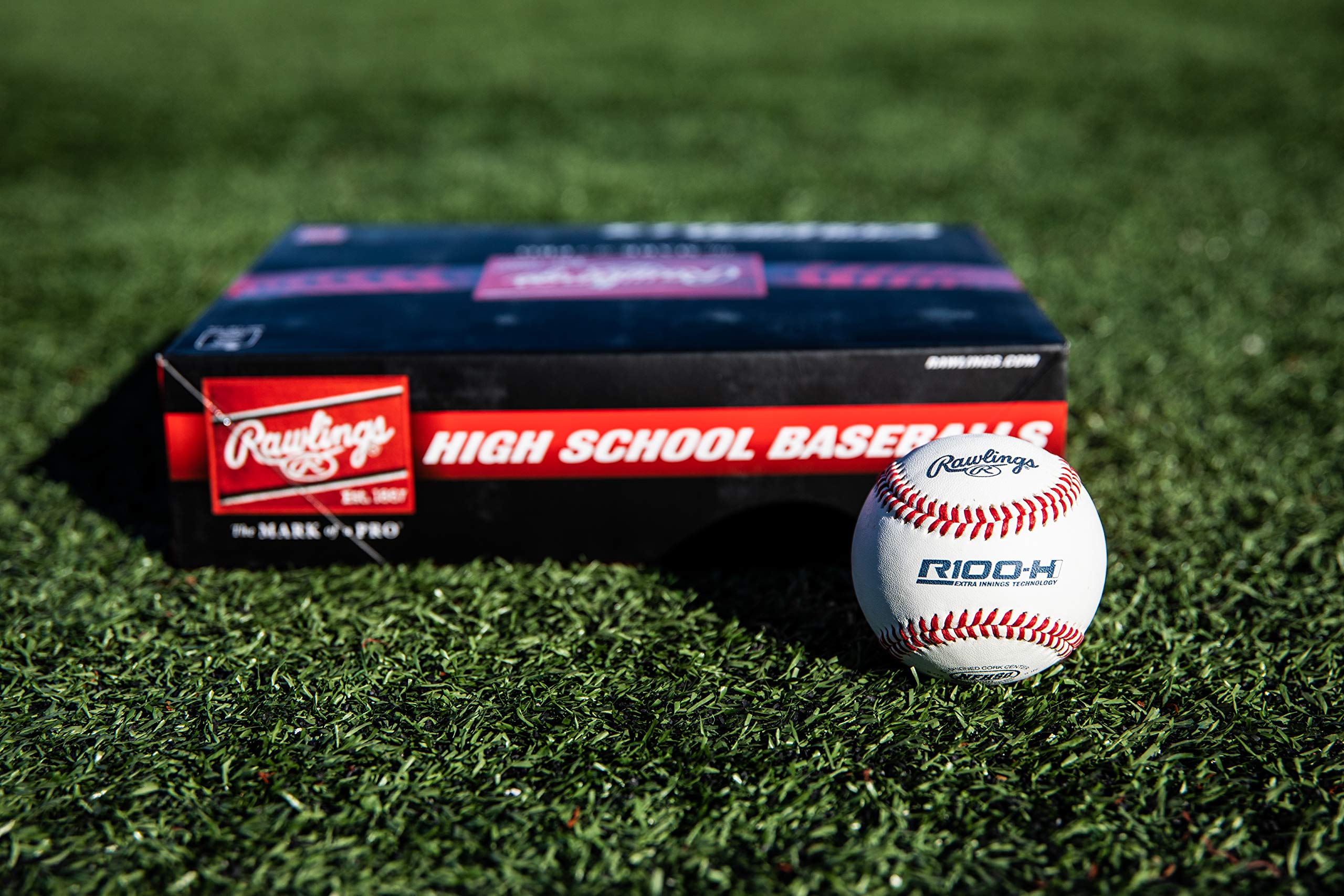 Rawlings NFHS NOCSAE Lot de 12 balles de baseball pour lycée, coutures surélevées