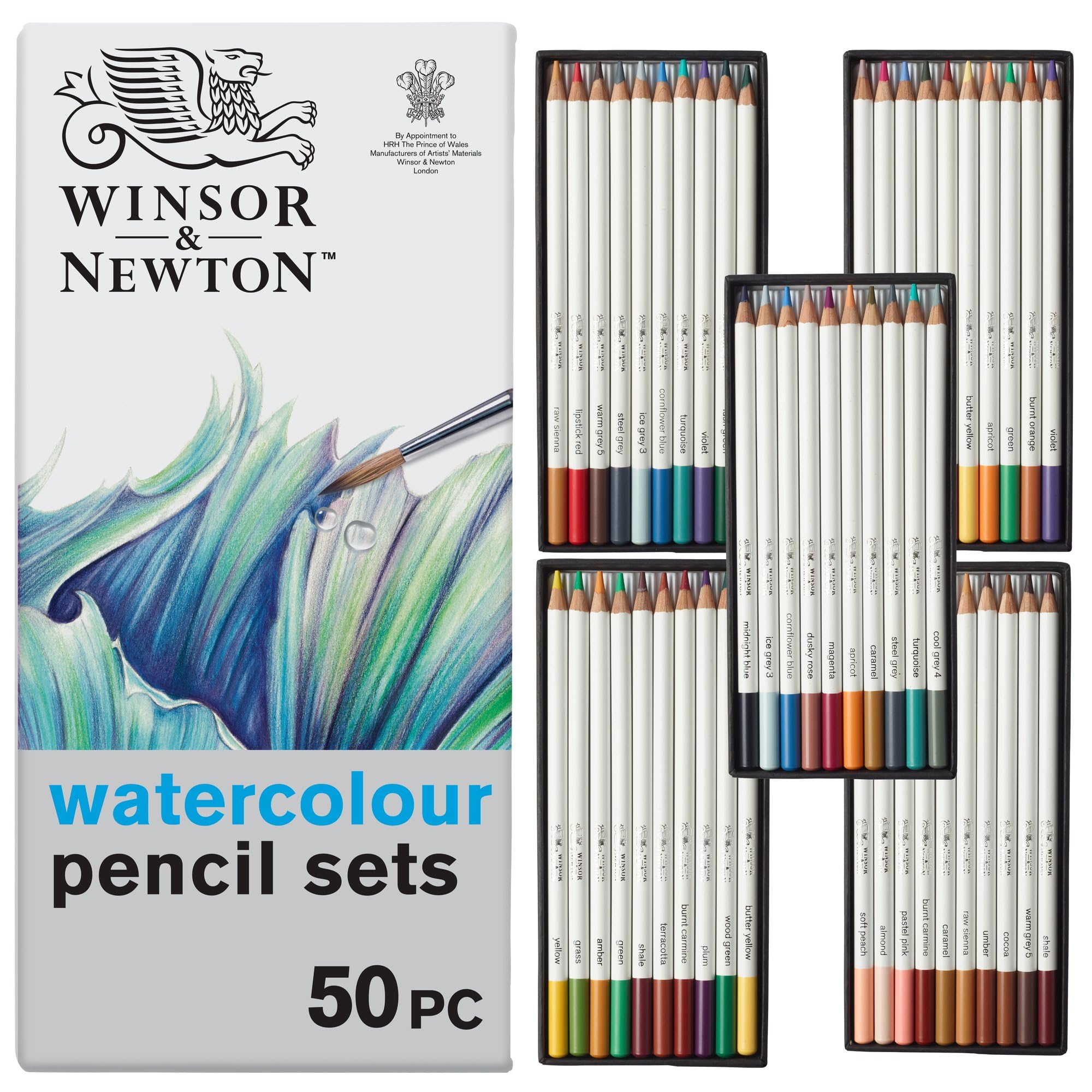 Winsor & Newton Studio Collection Crayons Aquarellable X50 Coffret