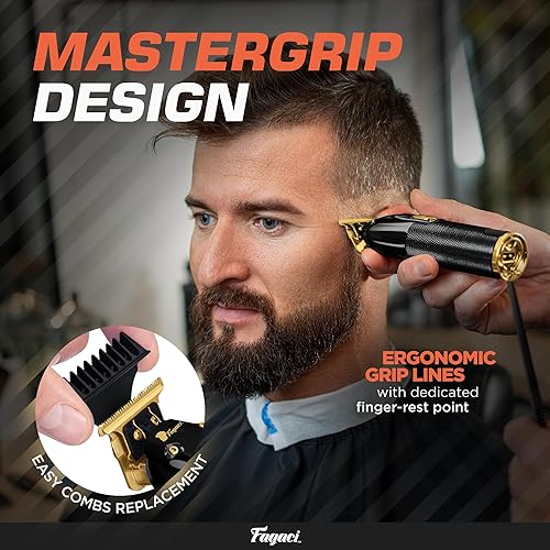Miniatura 5 de Fagaci Cortadora de pelo para hombre, Turbo Power con corte preciso, cuchillas ajustadas de cero huecos para cortes limpios y finos