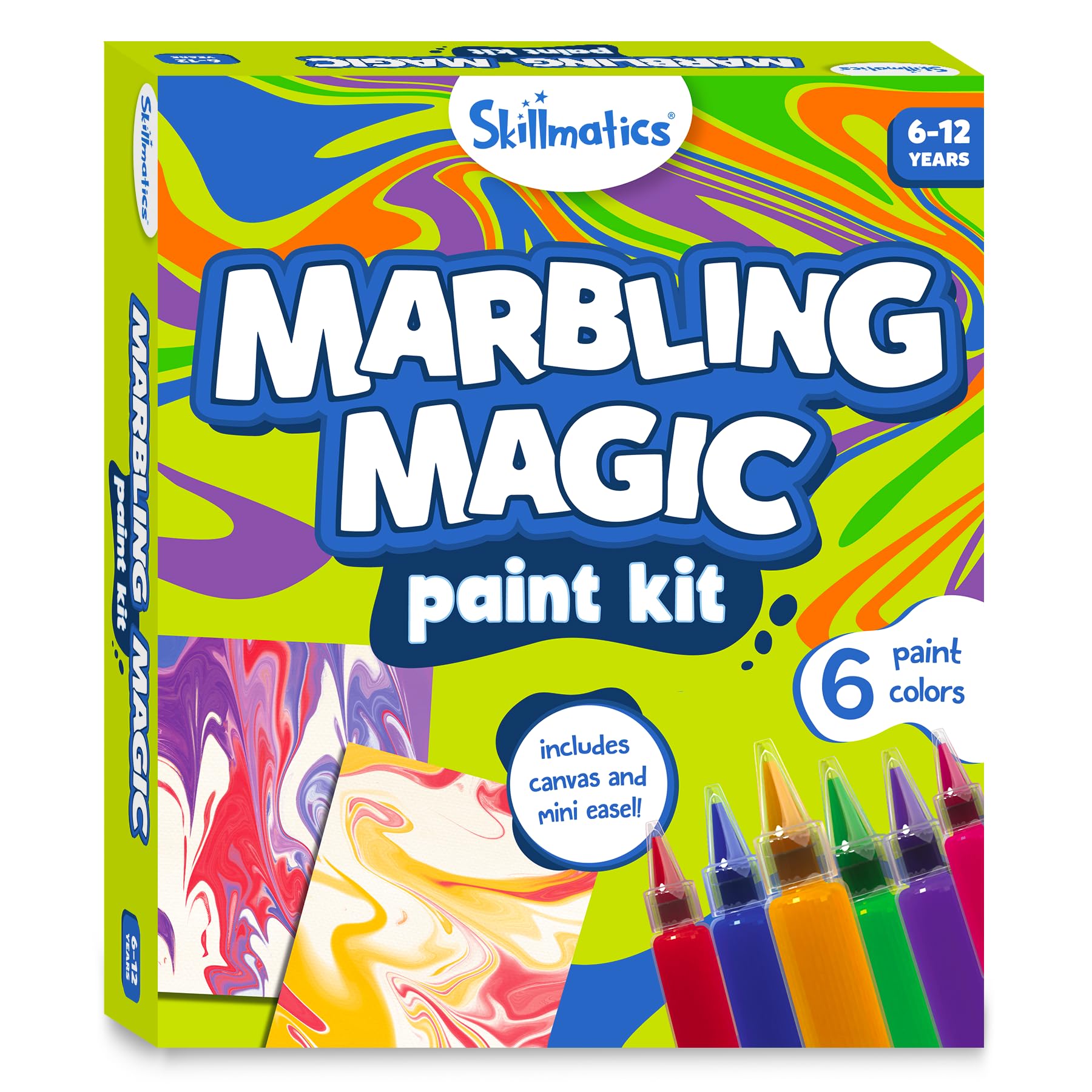Skillmatics Marbling Magic Paint Kit for Kids, Art & Craft Activity for Girls & Boys Ages 6-12, Water Marbling Kit, Craft Kits & Supplies, DIY Creative Activity, Gifts for Ages 6, 7, 8, 9, 10, 11