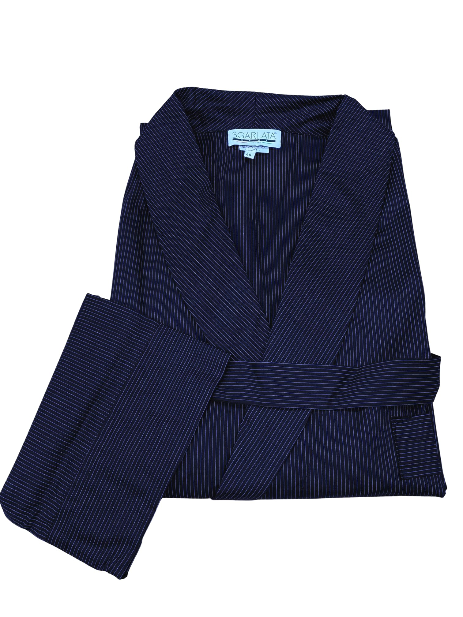 Bata de cámara para hombre de puro algodón Mako, mercerizado y teñido de hilo, peso Primaveril, art. Mauro