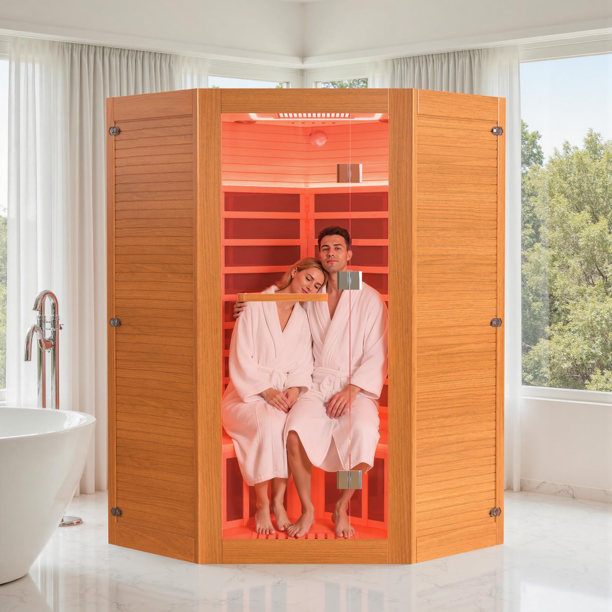 Amazon.com : HUGROVE 2-3 Person Low EMF FAR Infrared Sauna for