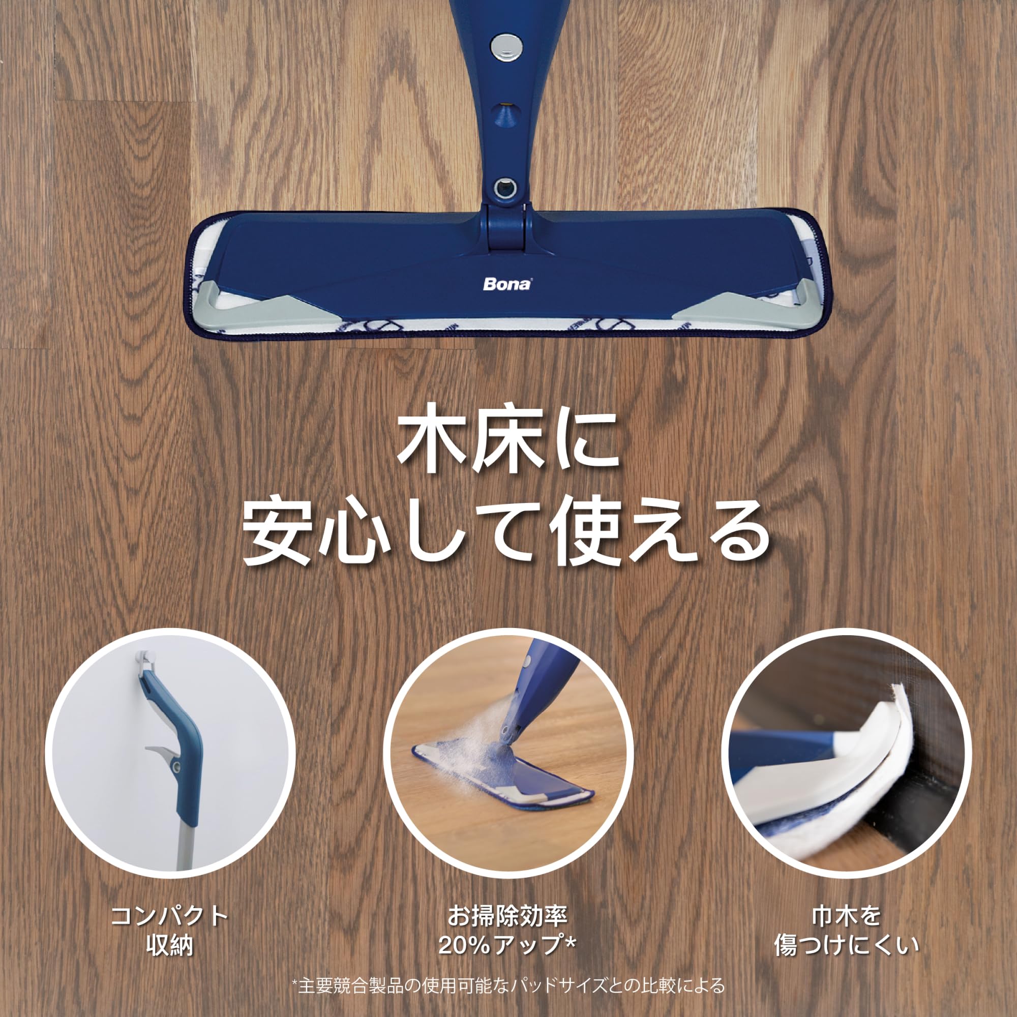 Amazon｜Bona スプレーモップ フローリング 掃除 水拭きモップ spray