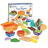 Learning Resources New Sprouts Taco Night - Kitchen Pretend Play Food for Kids, Grocery Store Accessories, Gifts for Boys and Girls, Ages 18 Months+,28 Pieces