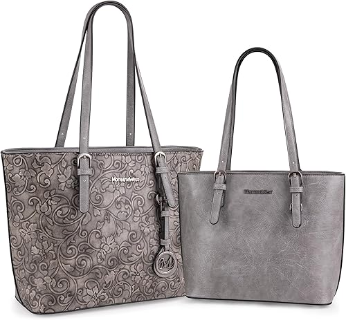 Montana West Women Handbags Set Tote Bag for Women Large and Medium Shoulder Bag Satchel Hobo 2pcs Purse Set