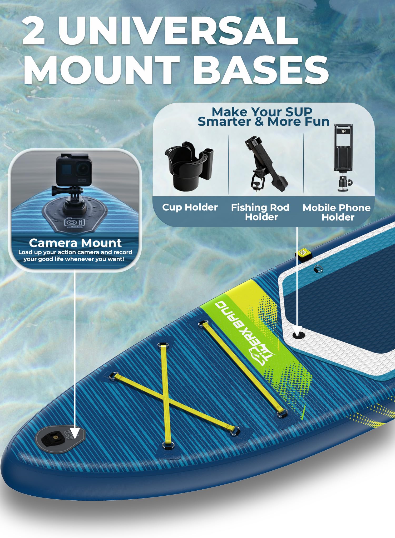 TIGERXBANG Aufblasbares Stand Up Paddle Board Mit Paddleboard Zubehör, Minimalistisches Paddleboard für Erwachsene und Jugendliche Aller Könnensstufen