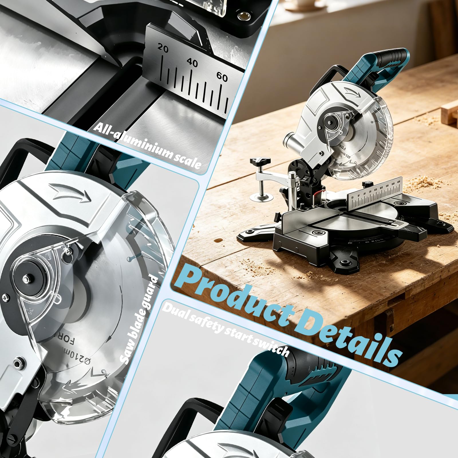 Sierra ingletadora profesional para batería Makita de 18 V