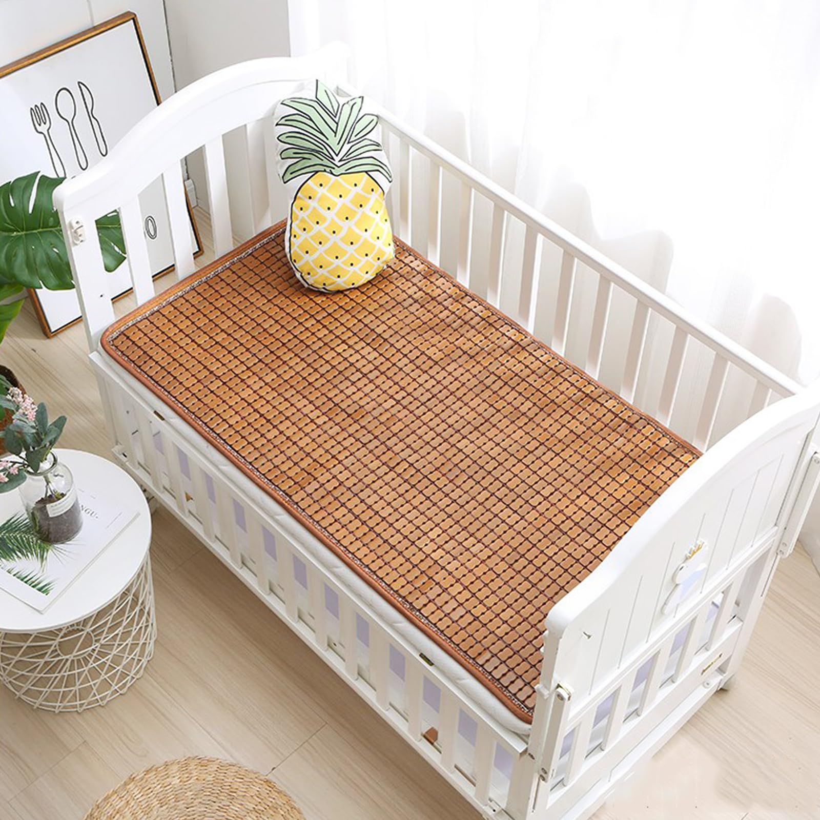 Amazon｜YUJIANHUAA 竹シーツ 夏用冷却パッド 竹マット 折りたたみ式