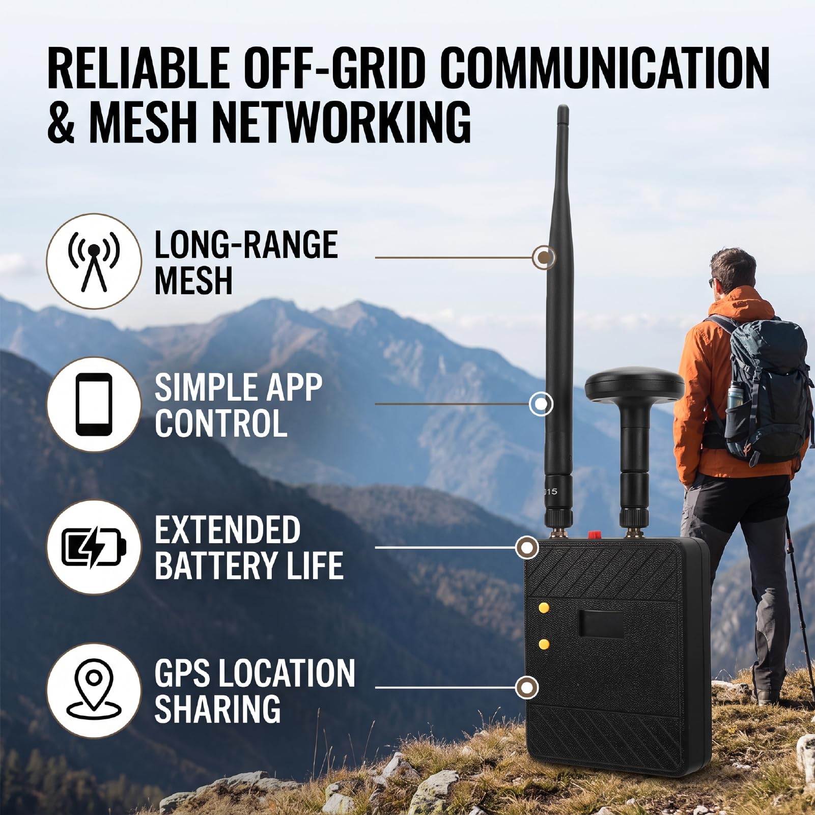 Fdit Dispositivo di Comunicazione Mesh, Terminale Off Grid 868 MHz