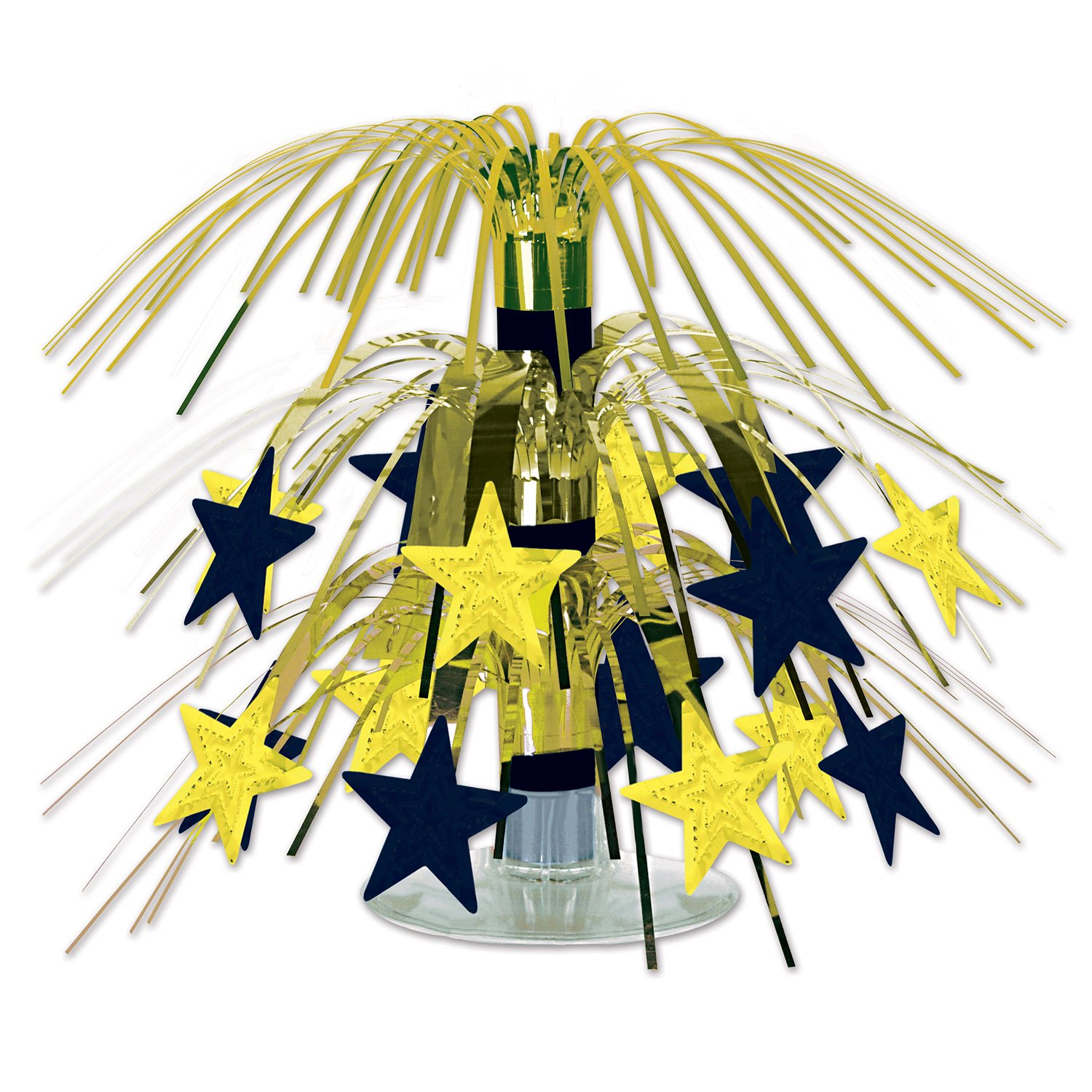 BeistleStar Mini Cascade Centerpiece, 7.5", Black/Gold