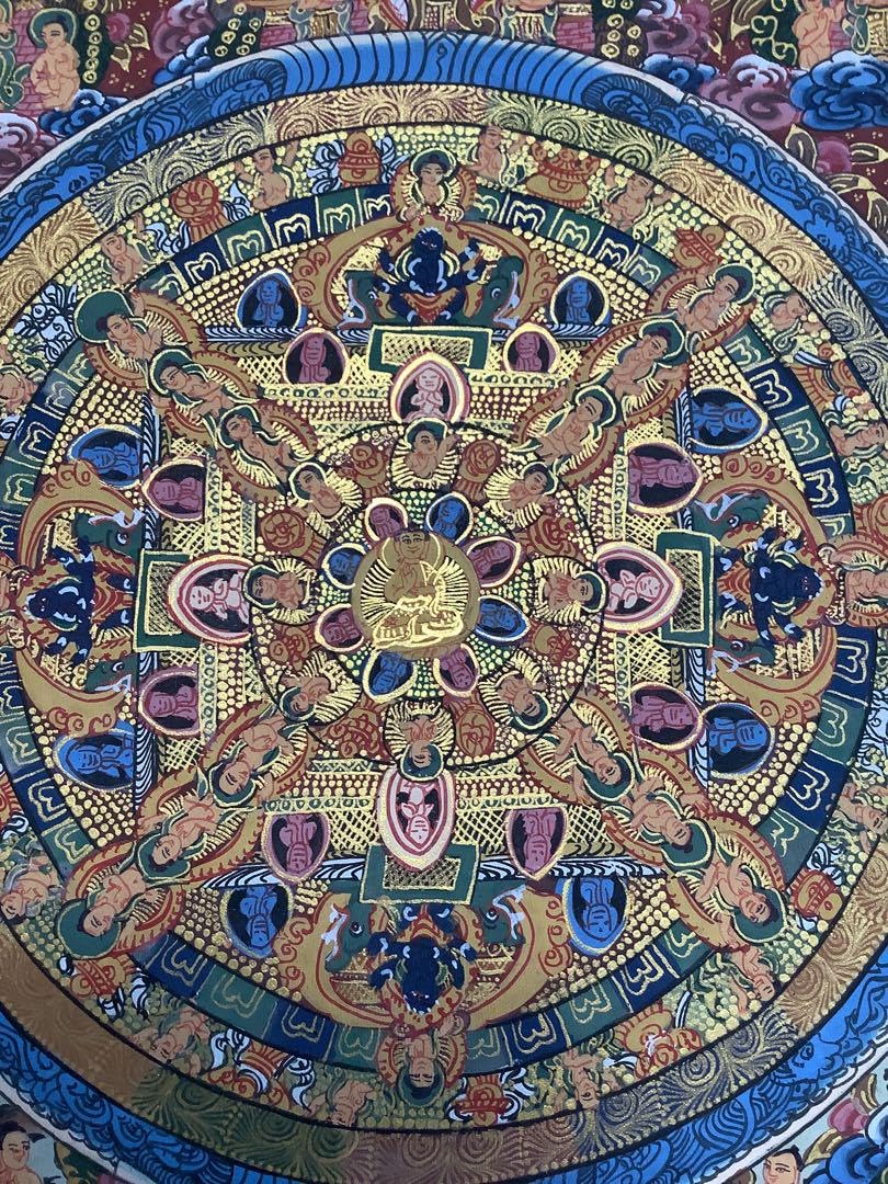 《 チベット密教　新品　1点物 》 手描き　タンカ　曼荼羅　マンダラ　48 Amazon.co.jp: 《 チベット密教 1点物 》 手描き タンカ 曼荼羅