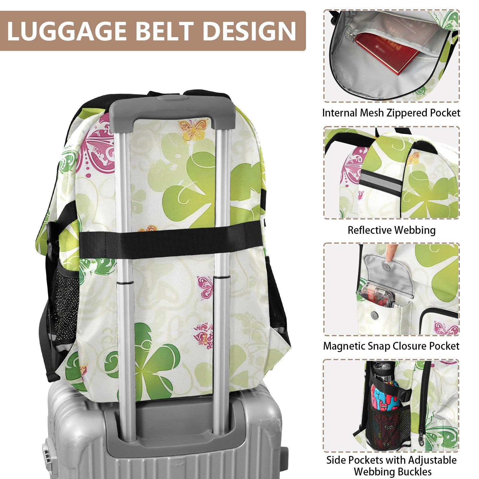 Plecaki podróżne St Green Boho Butterfly Work Bookbag