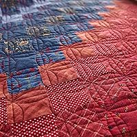 Vista 2 de Donna Sharp Edredón King – Chesapeake Trip – Colcha contemporánea con patrón clásico de retazos – Lavable a máquina