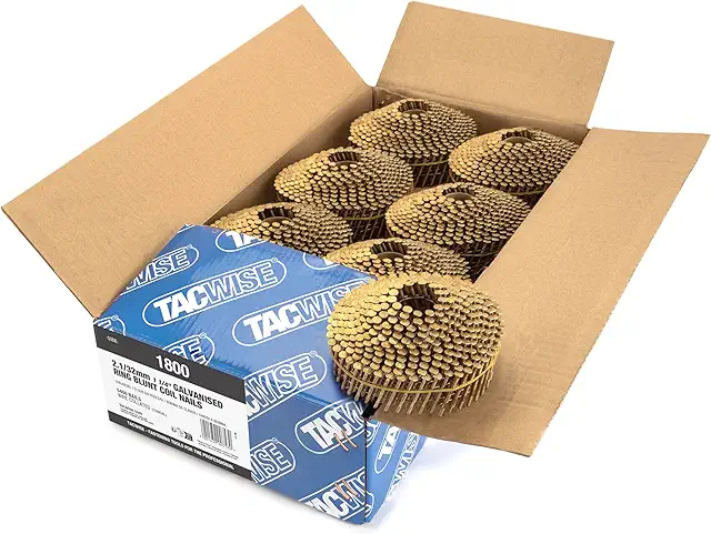 Galvanised Conical Top Coil Roofing Nails, 32mm, Pack of 5400