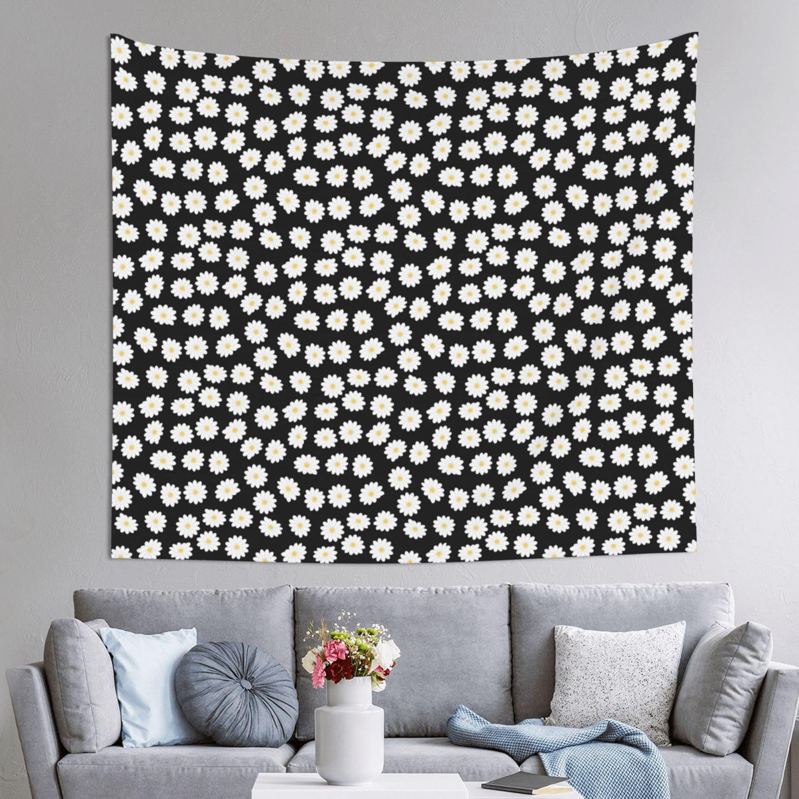 WKSGDSG Decoration Tapestry Wall Hanging For Bedroom, Flowers, 152x130cm Dorm Decor, Lightweight Easy Hang Wall Art For Living Room, Aesthetic Tapestries For Outdoor, Ceiling, Doorway, Camping