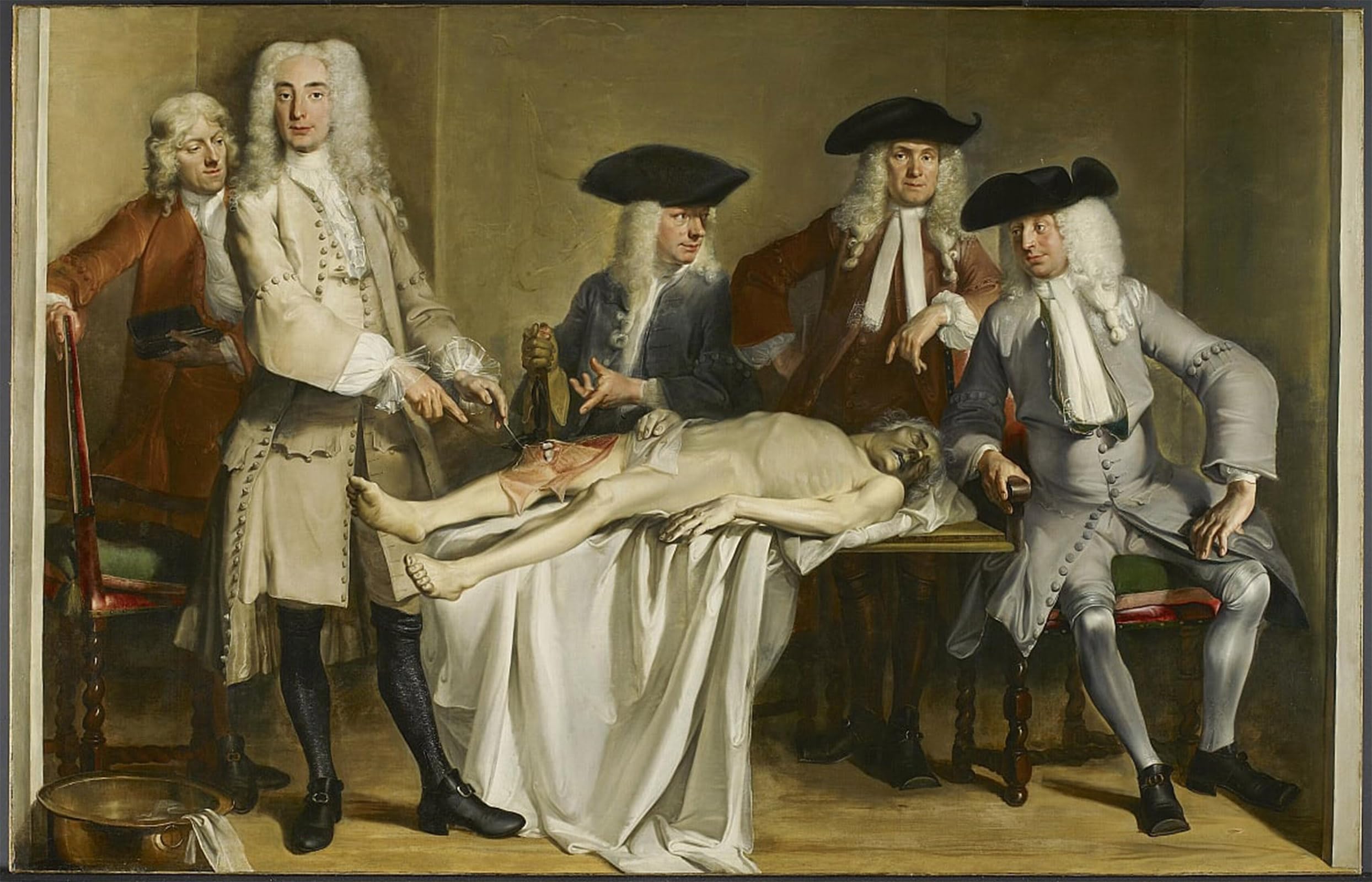 ARTXLXXBN Famous Painting Art Wall Decor Abstract Art Picture Anatomy Lesson of Dr Willem Roell by Cornelis Troost Animal Pictures for Home Decor 60x90cm