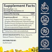 Vista 6 de Breathe - Gotas de gordolobo 8 en 1 para pulmones y vías respiratorias (paquete de 1 + 2 onzas líquidas): extracto de menta, tomillo y hoja